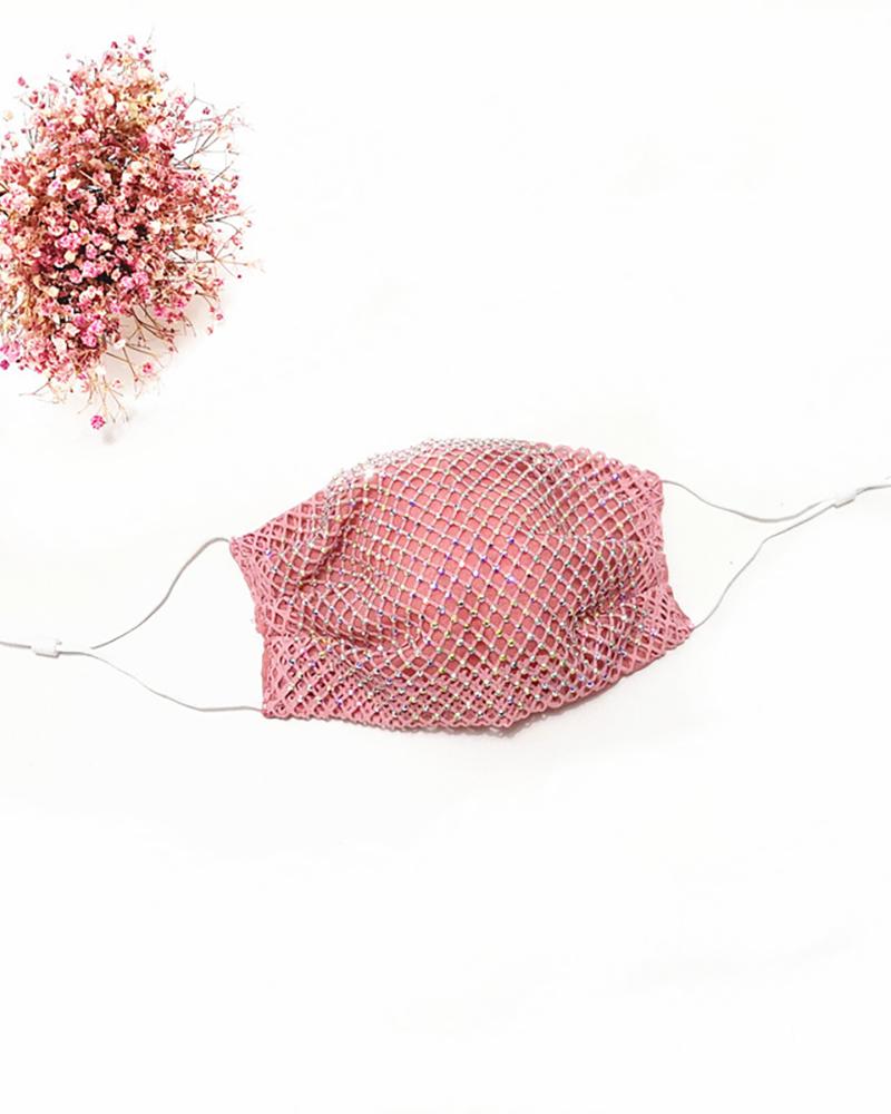 

Studded Breathable Face Mask, Pink