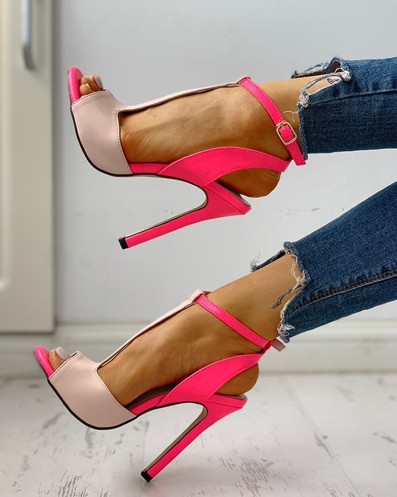 color block slingback heels