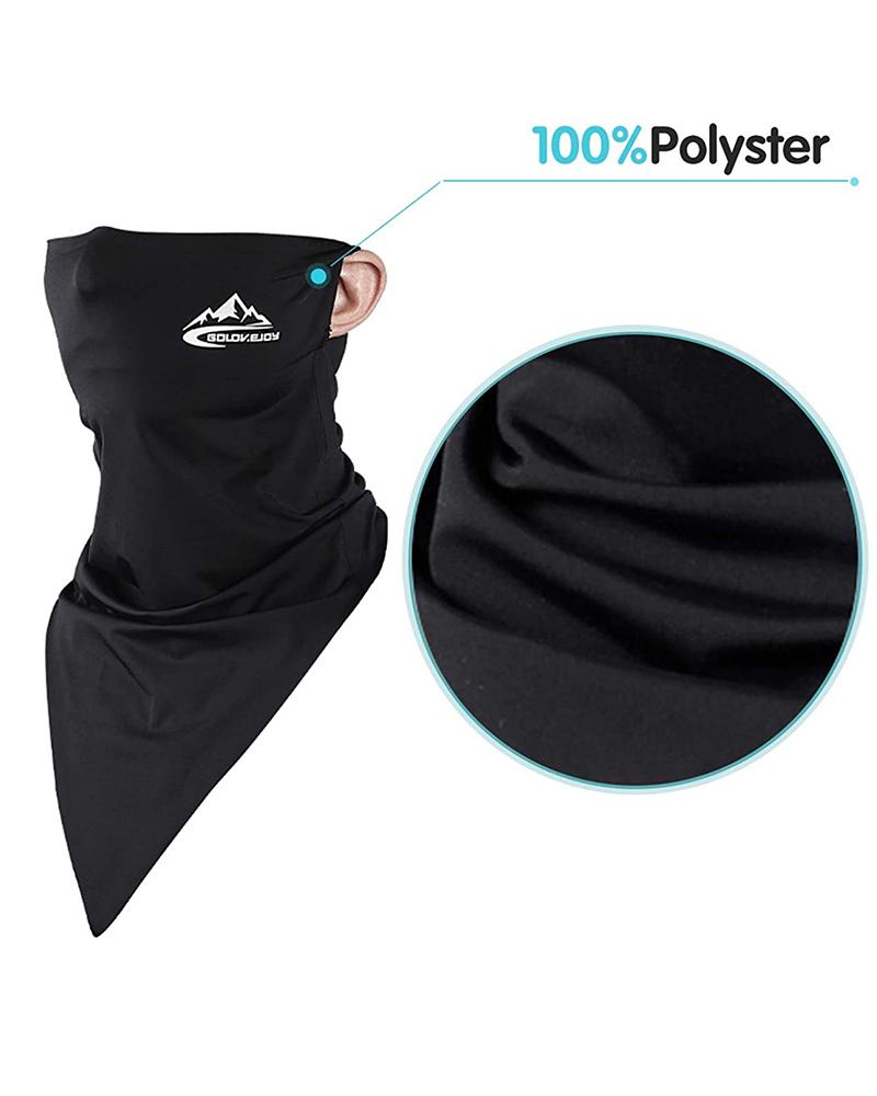 

Cooling Ear Loops Neck Gaiter Bandana Mask Face Scarf Balaclava, Black