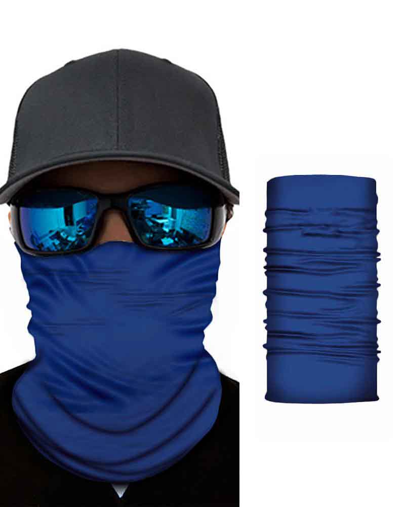 

Solid Face Breathable Bandana Magic Scarf Headwrap Balaclava, Dark blue