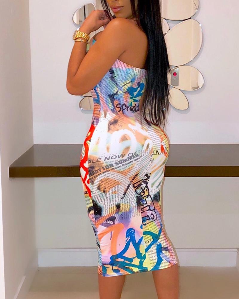 colorful bodycon dress