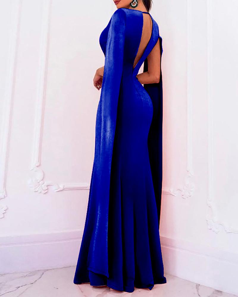 open back fishtail dress