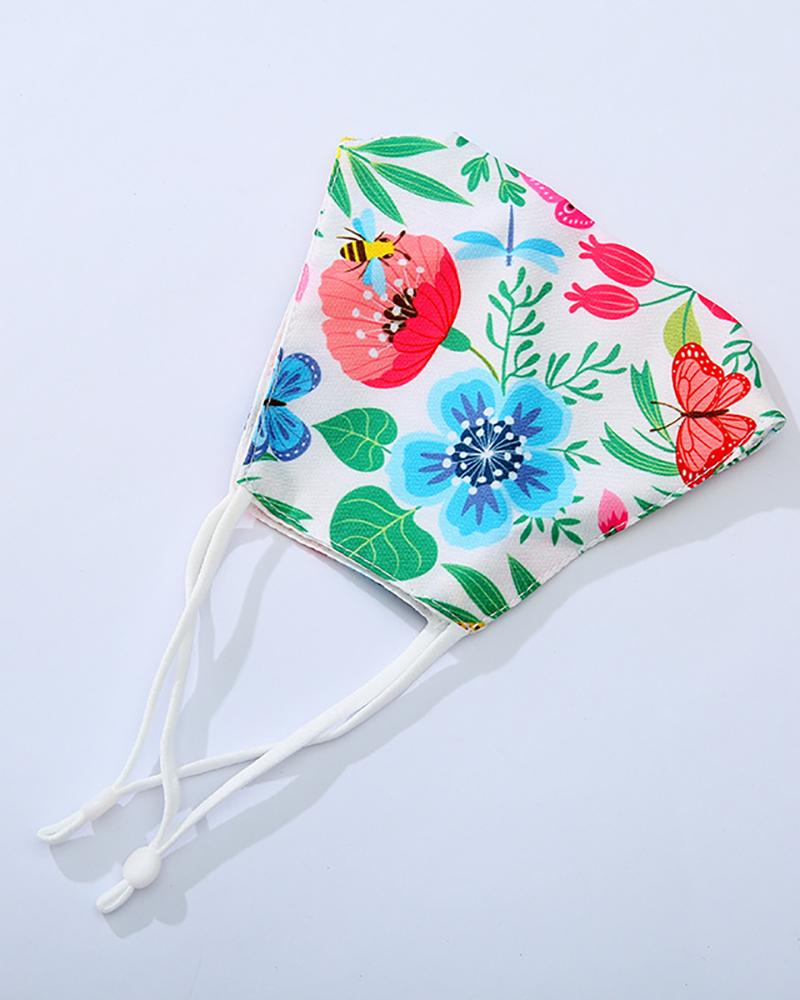 

Butterfly / Daisy / Fruit Print Breathable Mouth Mask, Style5