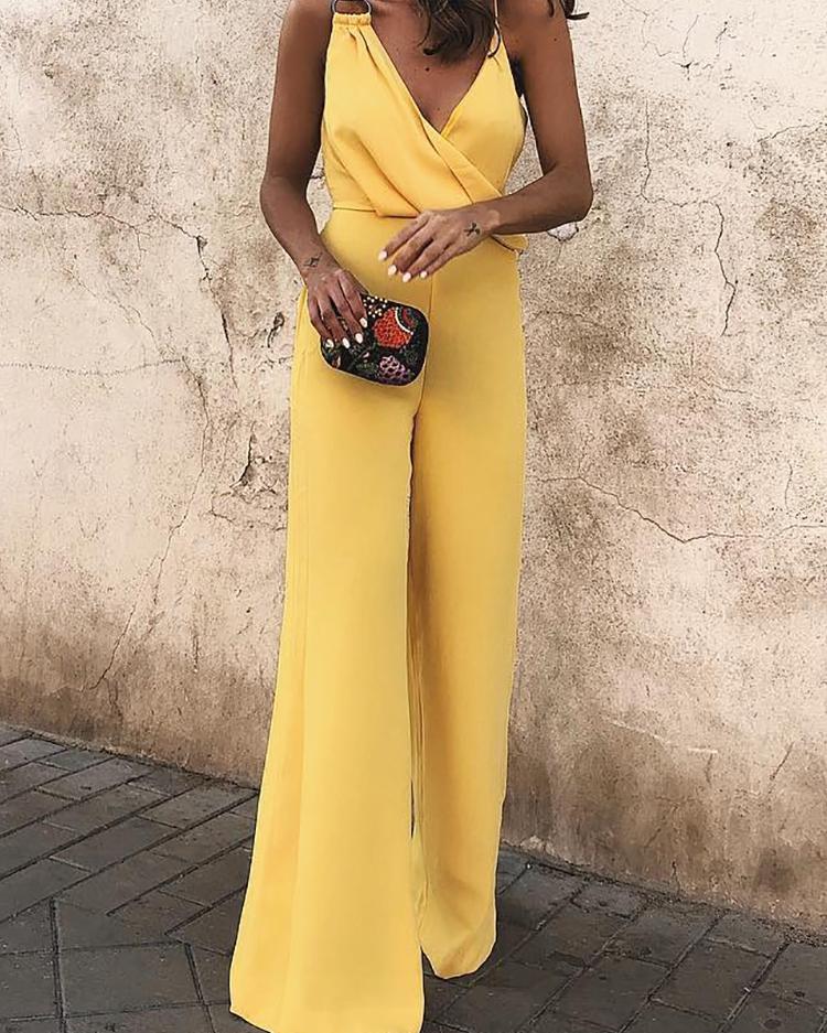 buckle strap jumpsuit