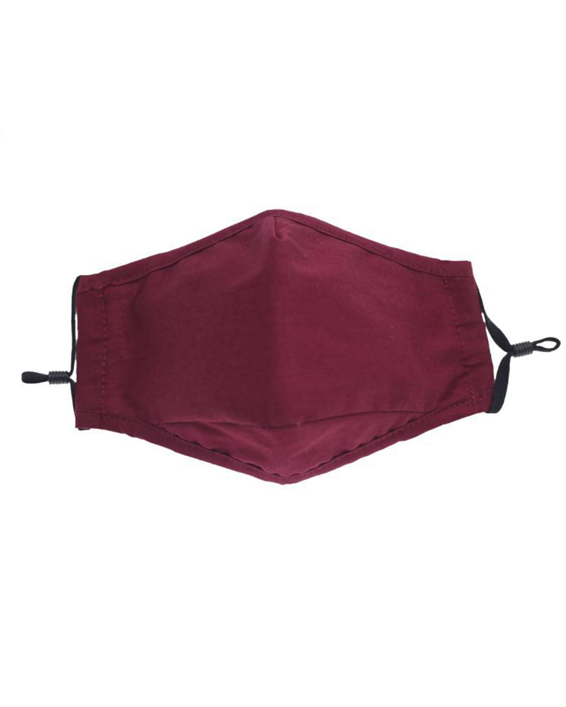 

3 Layer Ear Loop Breathable Mouth Mask, Wine red