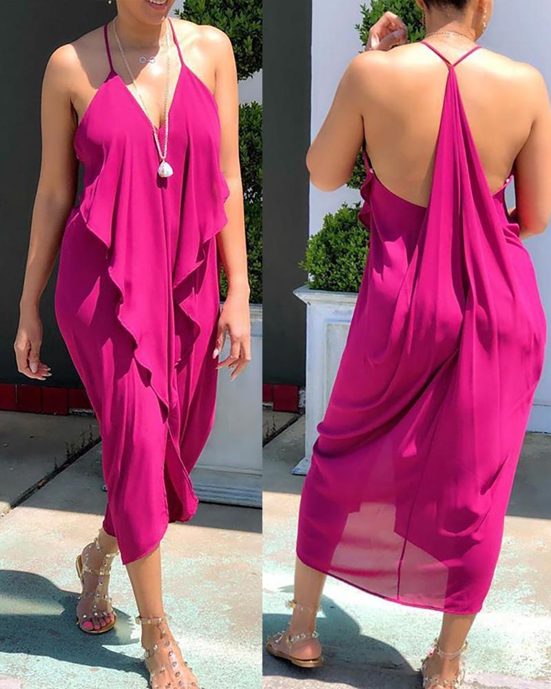 backless slit dress
