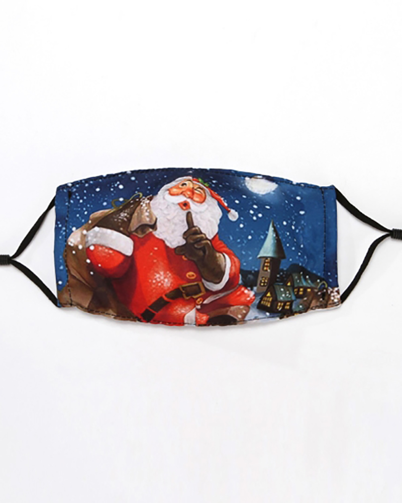 

Christmas Print PM 2.5 Breathable Face Mask, Style1