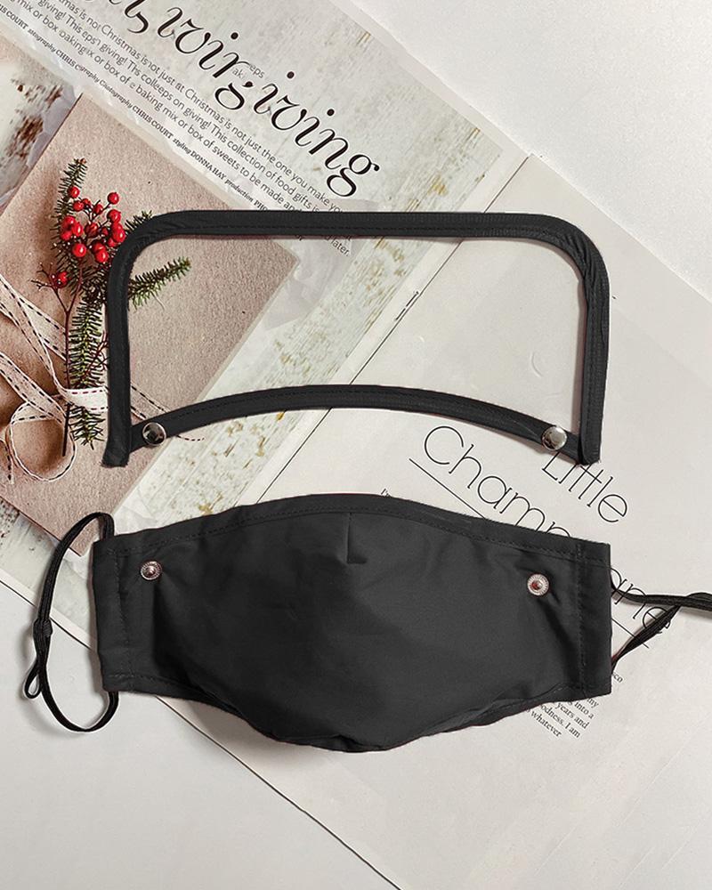 

Detachable Face Mask With Eyes Shield, Black