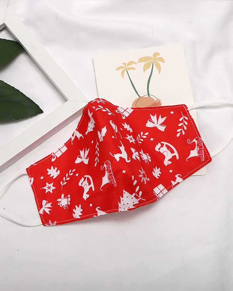 

Christmas Print Breathable Face Mask, Style3