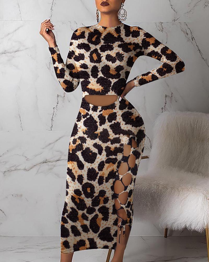 cow print bodycon dress