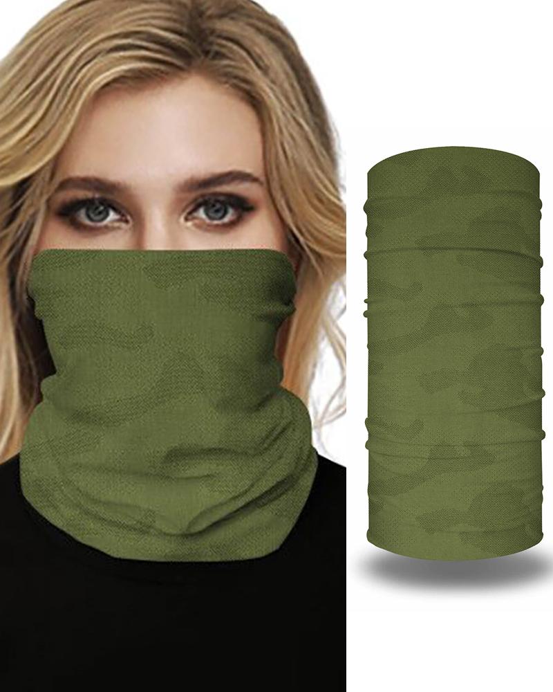 

Breathable Face Bandana Magic Scarf Headwrap Balaclava, Army green