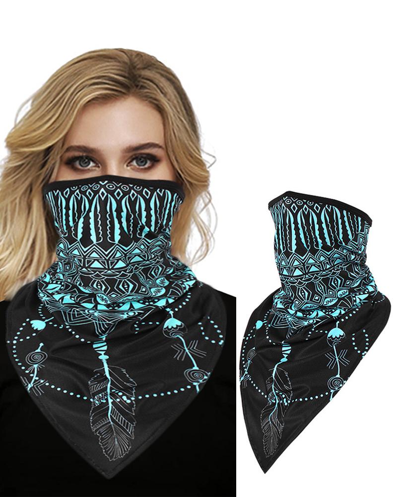 

Letter Skull Print Seamless Breathable Face Cover Windproof Motorcycling Dust Outdoors, Style3