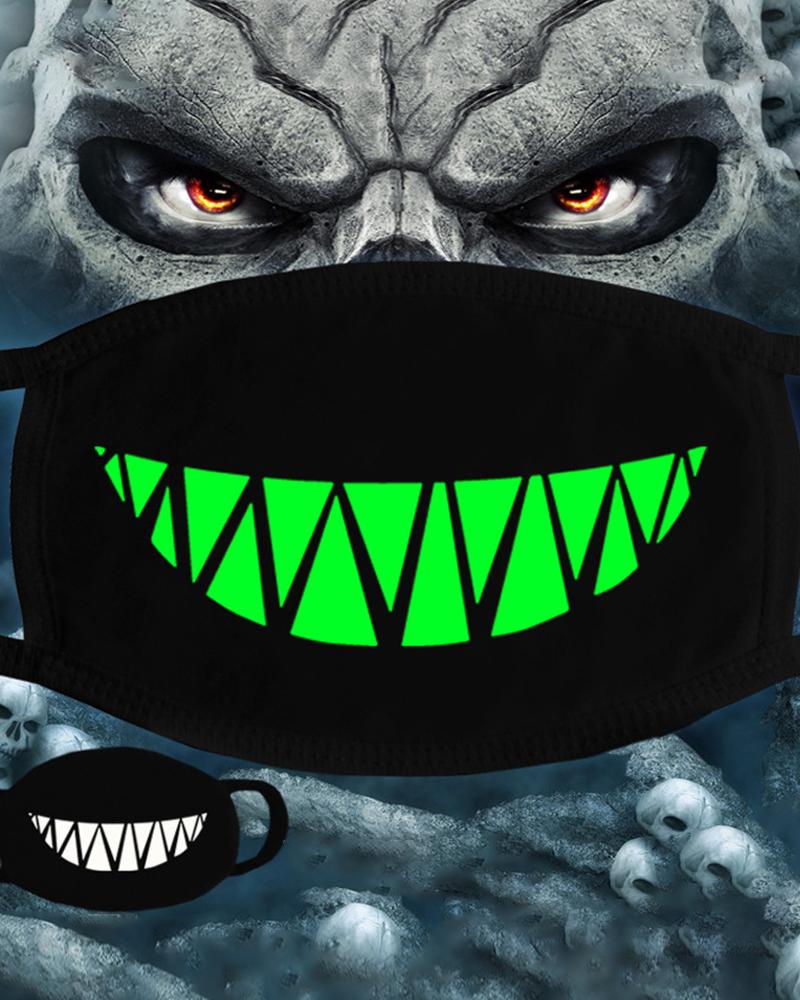 

Skull Pattern Print Ear Loop Luminous Mouth Mask, Style18