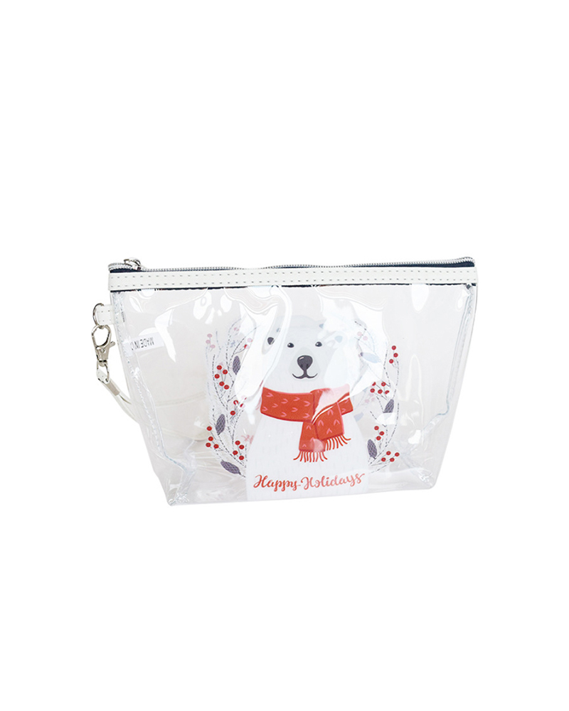 

Animal / Fruit Print Transparent Waterproof Makeup Bag, Style2