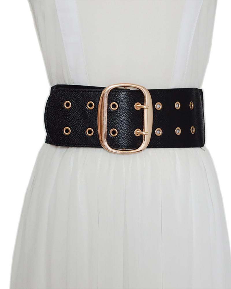

Eyelet Buckle Belt, Black