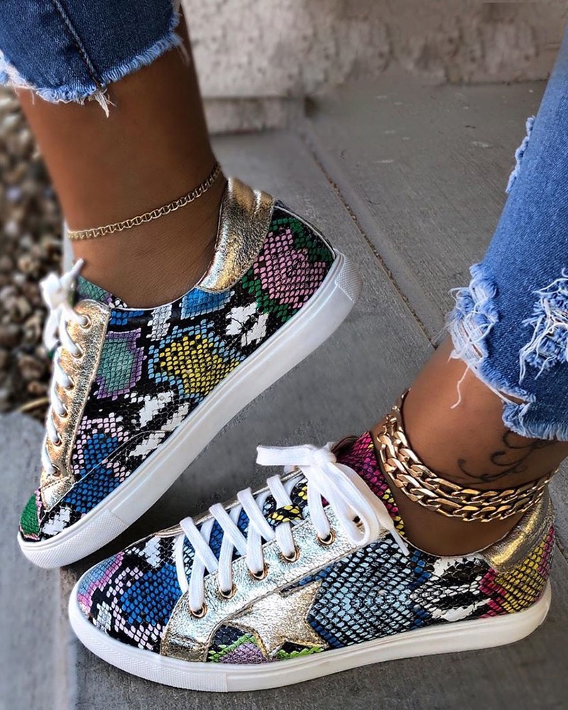 snakeskin sneakers