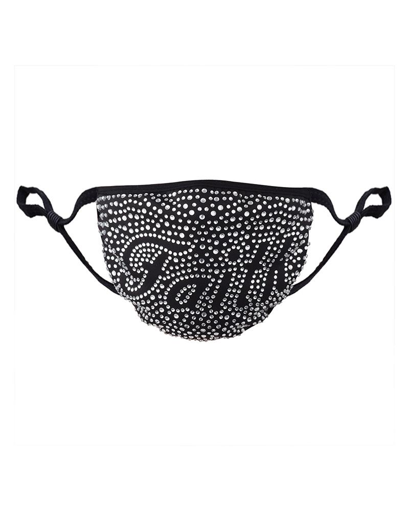 

Letter Pattern Studded Breathable Face Mask, Style7