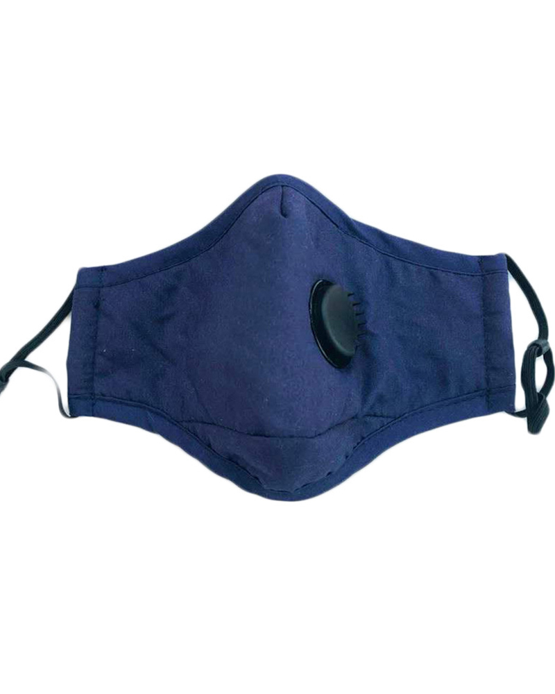 

Breathing Washable Ear Loop Valve Face Mask, Dark blue