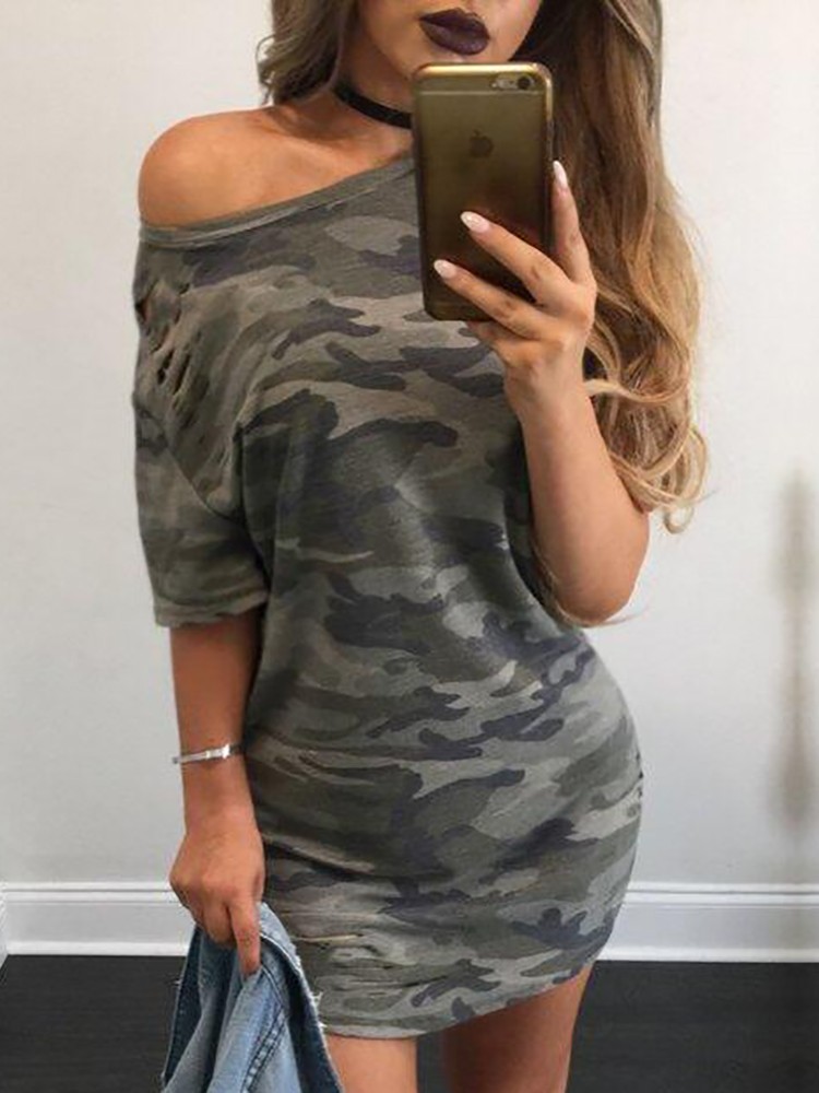 camo dress casual