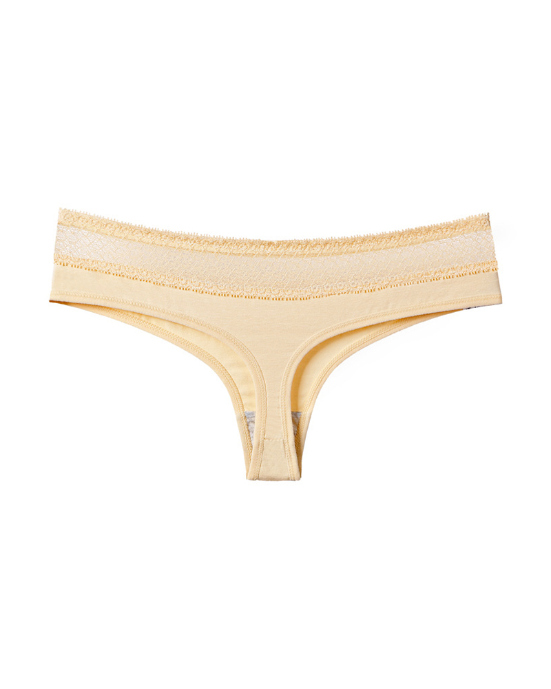 

Low Waist Hollow Out Lace Panty, Nude