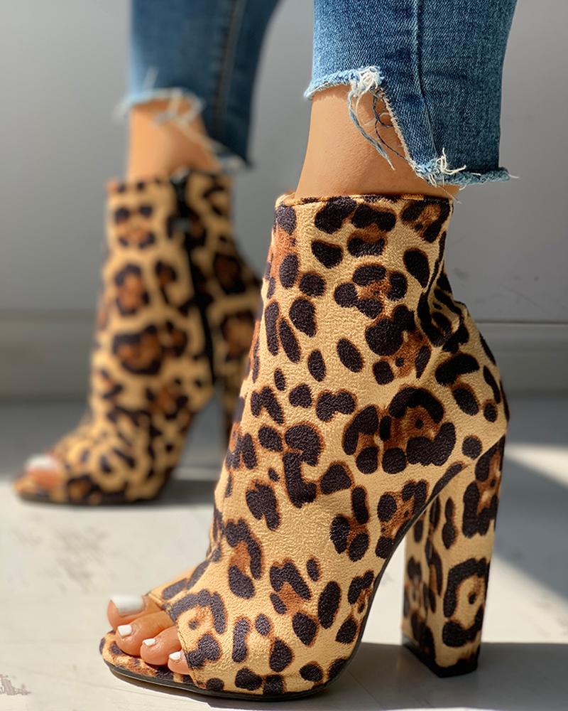 chunky snakeskin boots