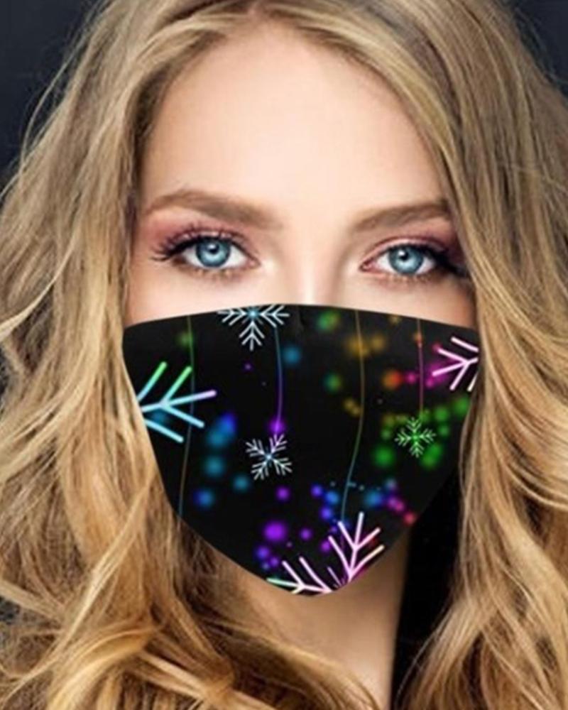 

Christmas Patterns Print Earloop Face Mask, Style4