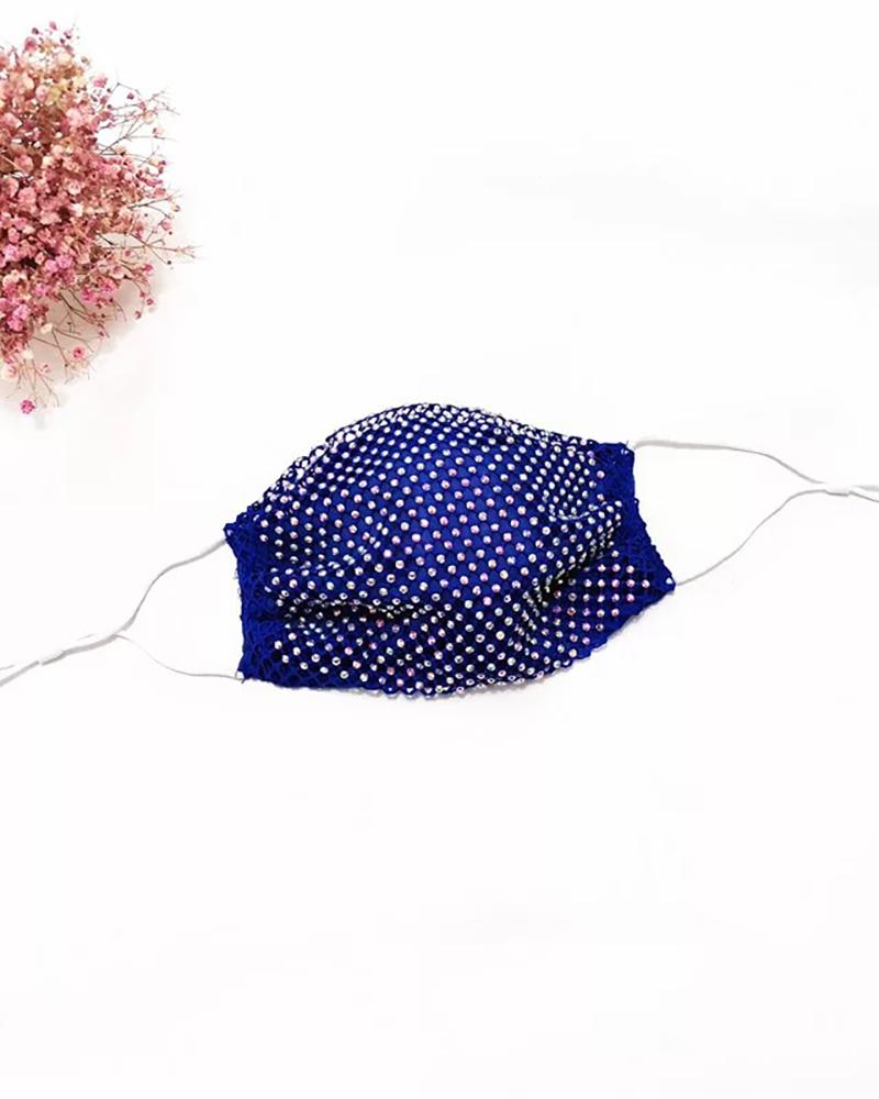 

Studded Breathable Face Mask, Dark blue