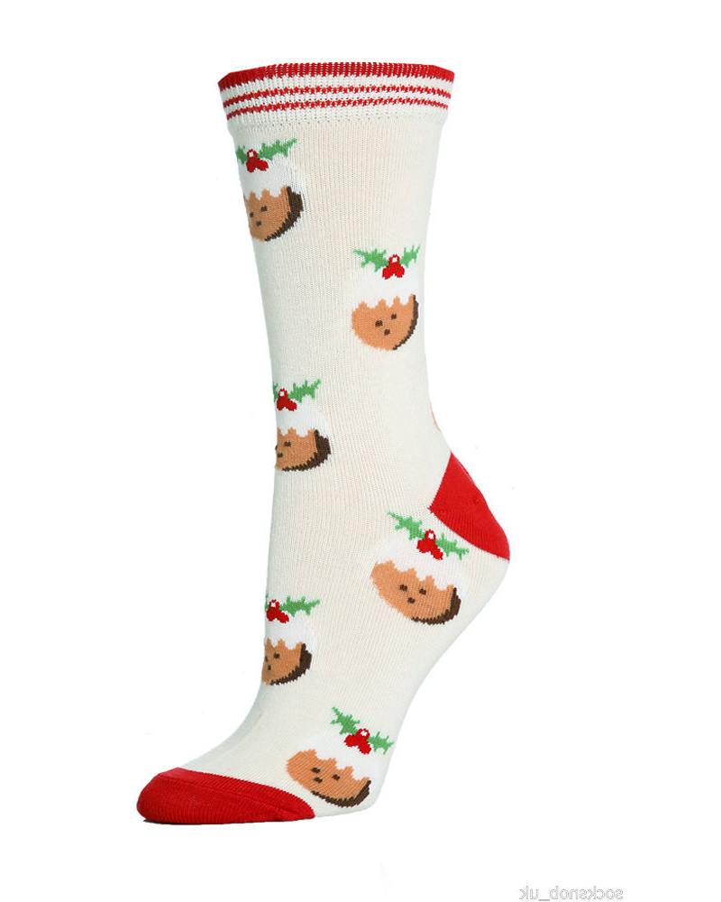 

Striped Christmas Pattern Print Socks, Style5