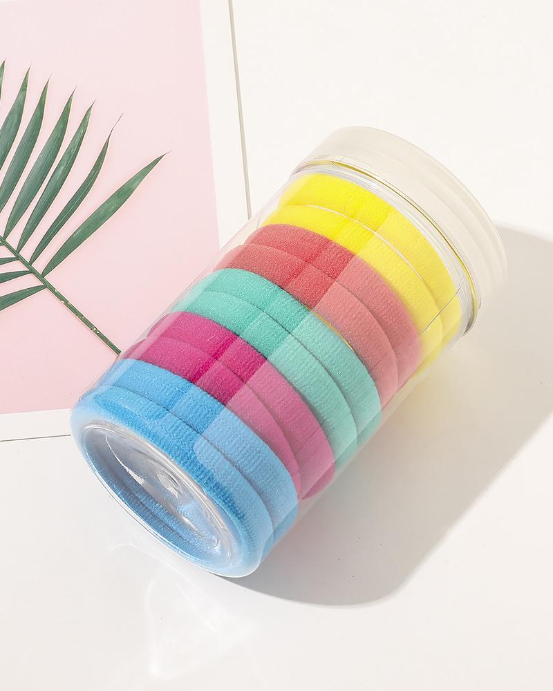 

10PCS/Set Multicolor Elastic Hair Tie Set, Style6