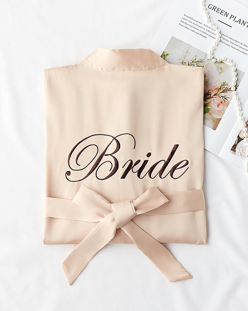 

Letter Print Wedding Robes For Bridesmaids, Champagne
