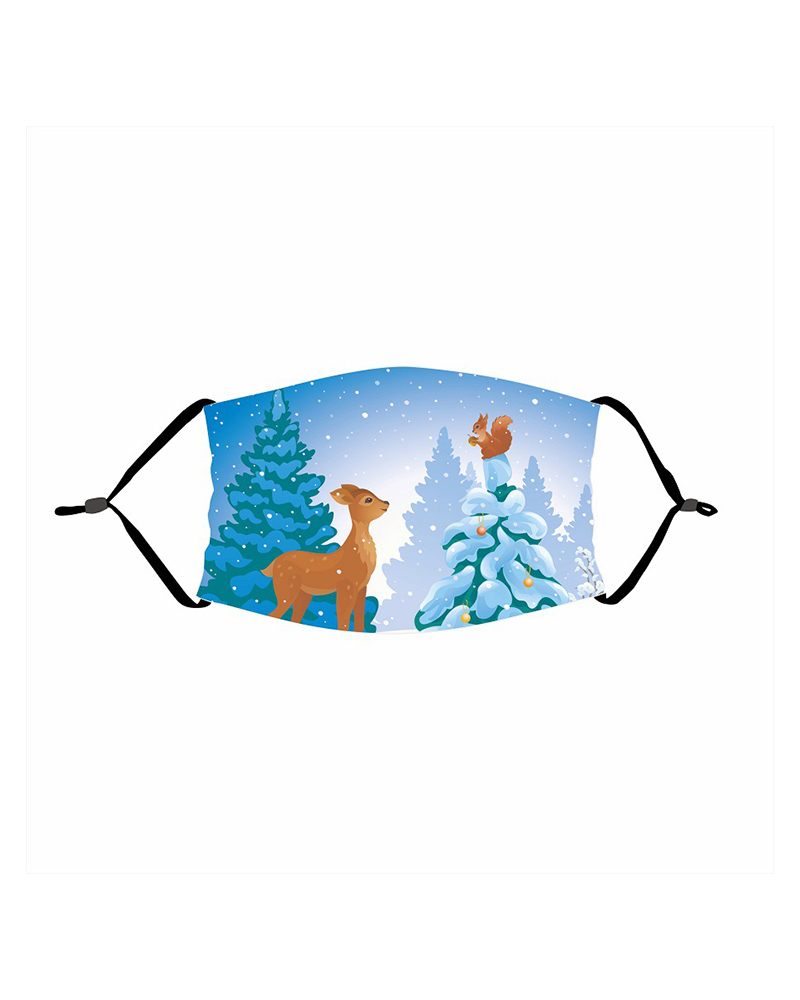 

Christmas Print PM 2.5 Face Mask For Kids, Style9