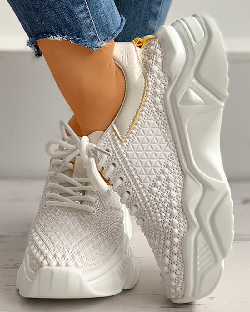 

Rivet Casual Muffin Sneakers, White