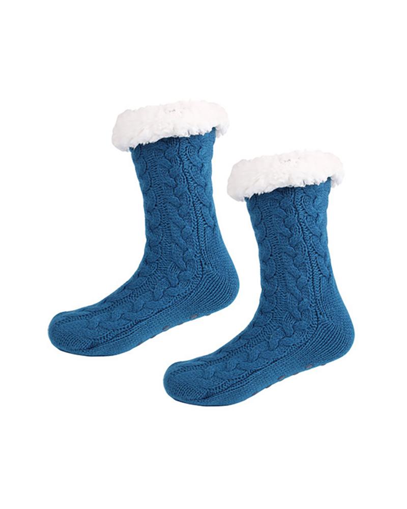 

Super Soft Warm Cozy Fleece Socks, Blue