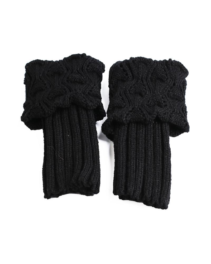 

Long Leg Warmers Knit Leg Warmer Socks, Black