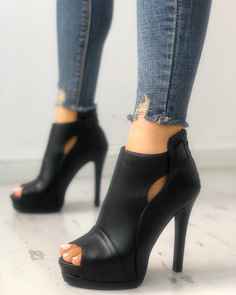 cut out peep toe shoes