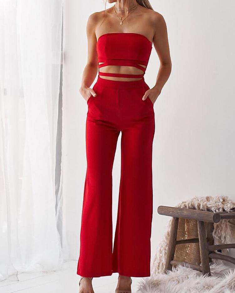 tube jumpsuit formal