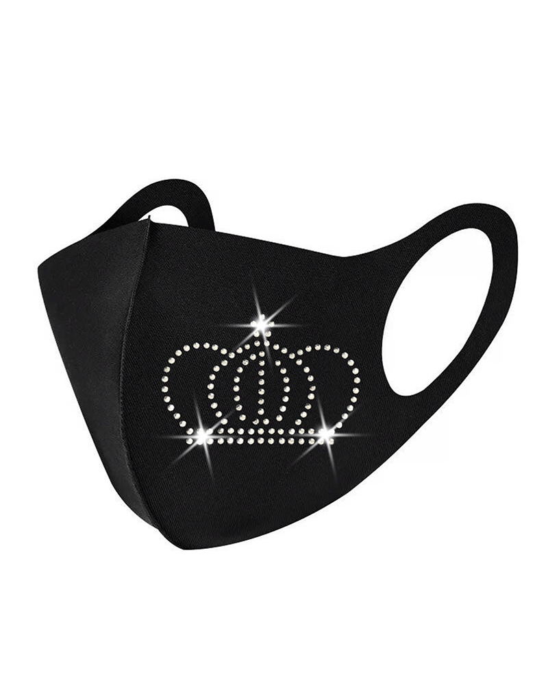 

Mutil Pattern Studded Breathable Face Mask, Style9