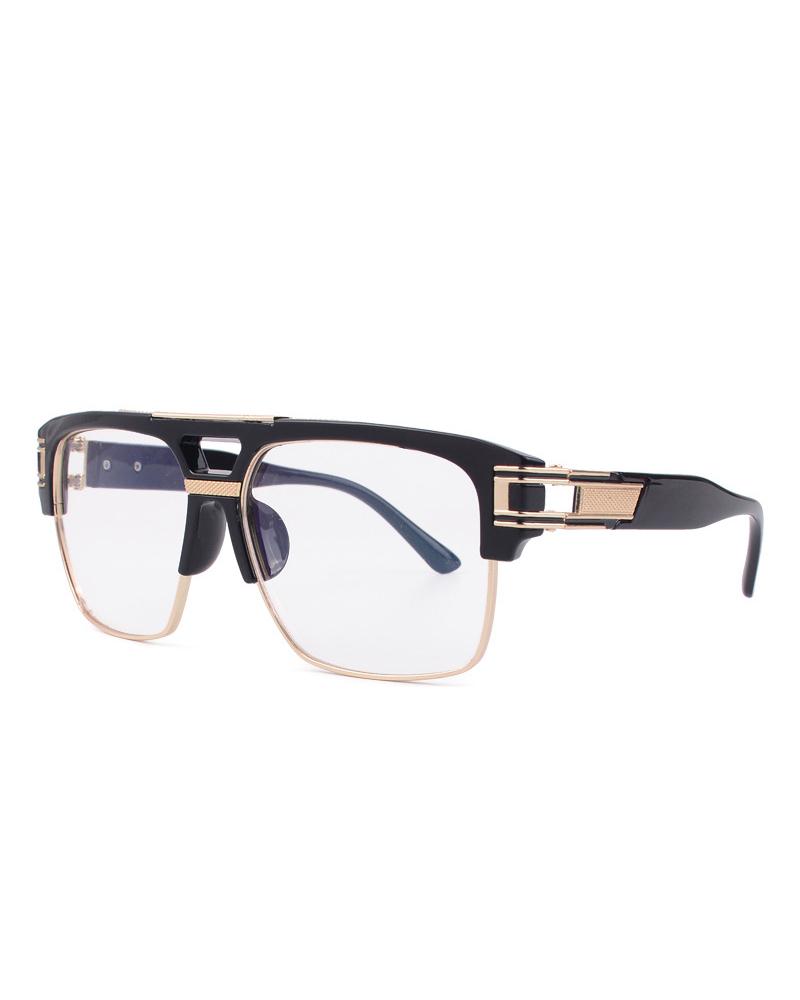 

Colorblock Square Frame Goggles Sunglasses, Style5