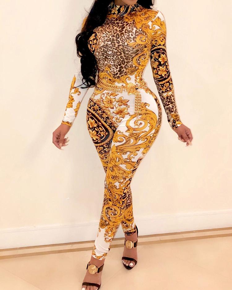 ethnic print jumpsuit