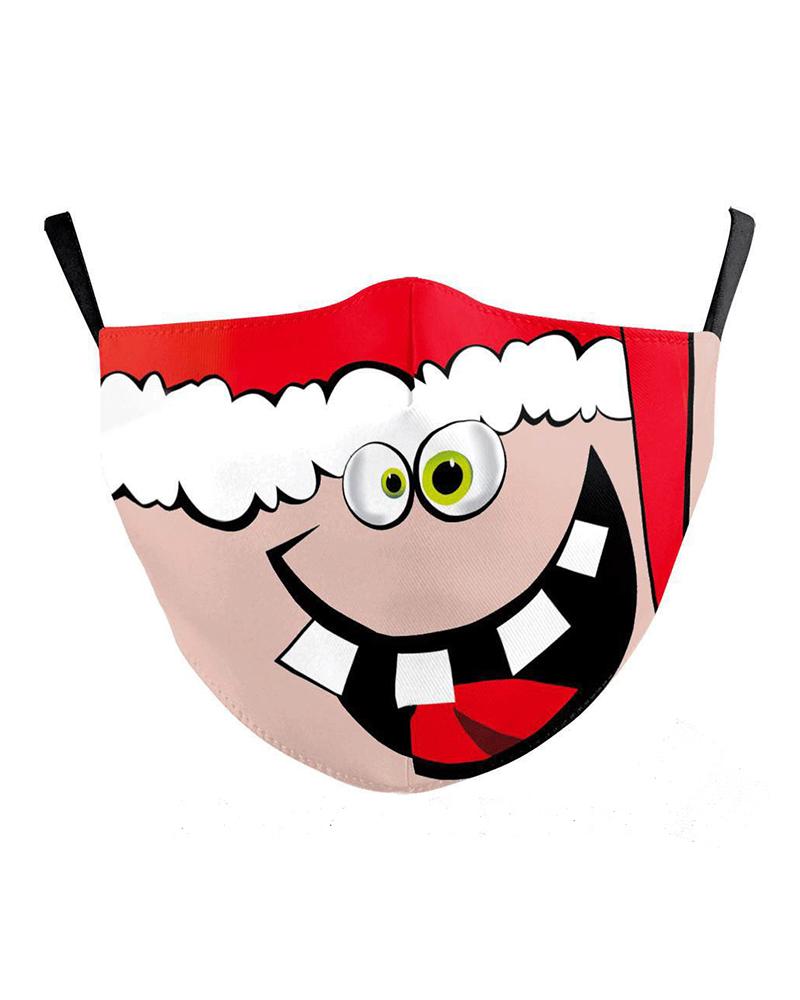 

Christmas Print Breathable Filter Face Mask, Style12