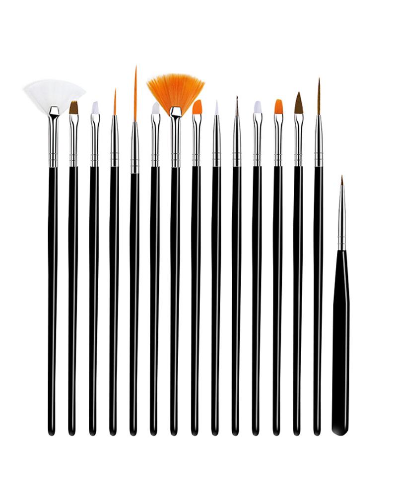 

15PCS Nail Art Brush Set, Black