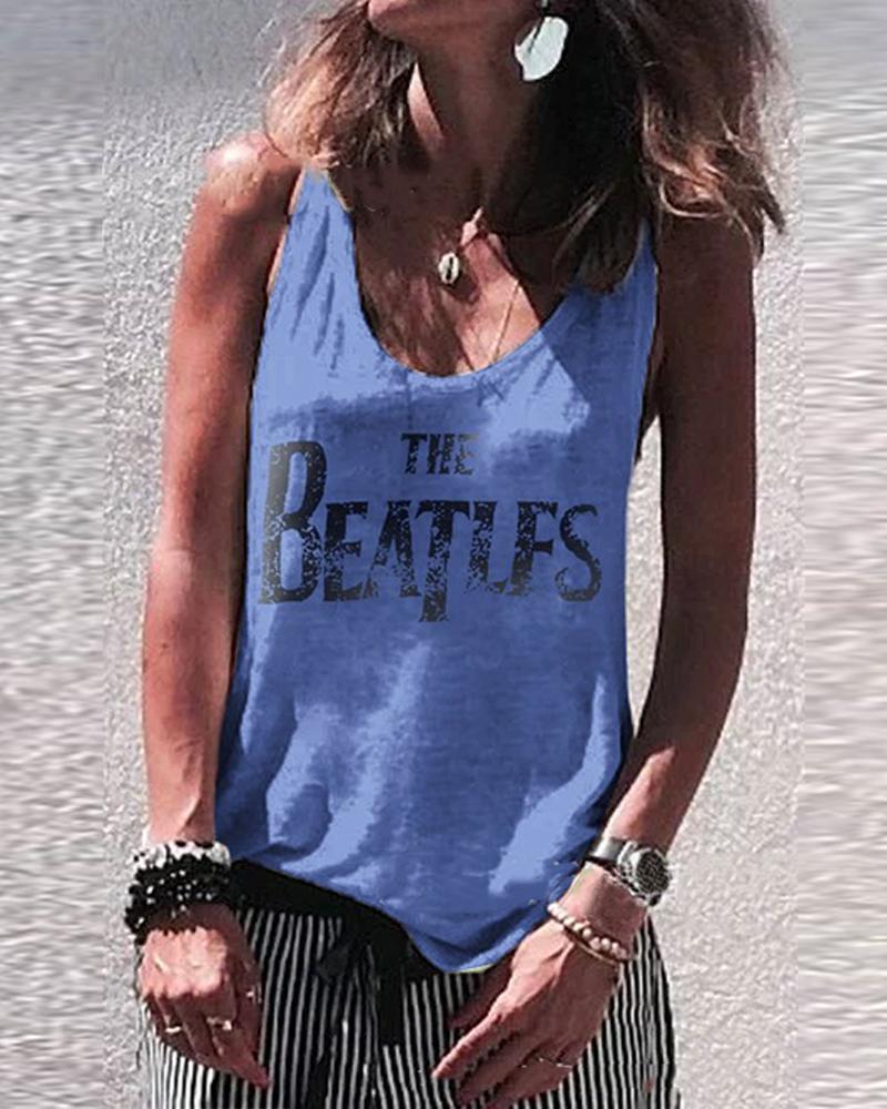 

The Beatles Tank Top, Blue