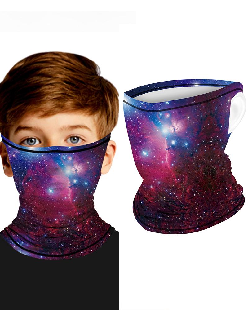 

Print Breathable Ear Loop Face Bandana Headwrap For Children, Wine red