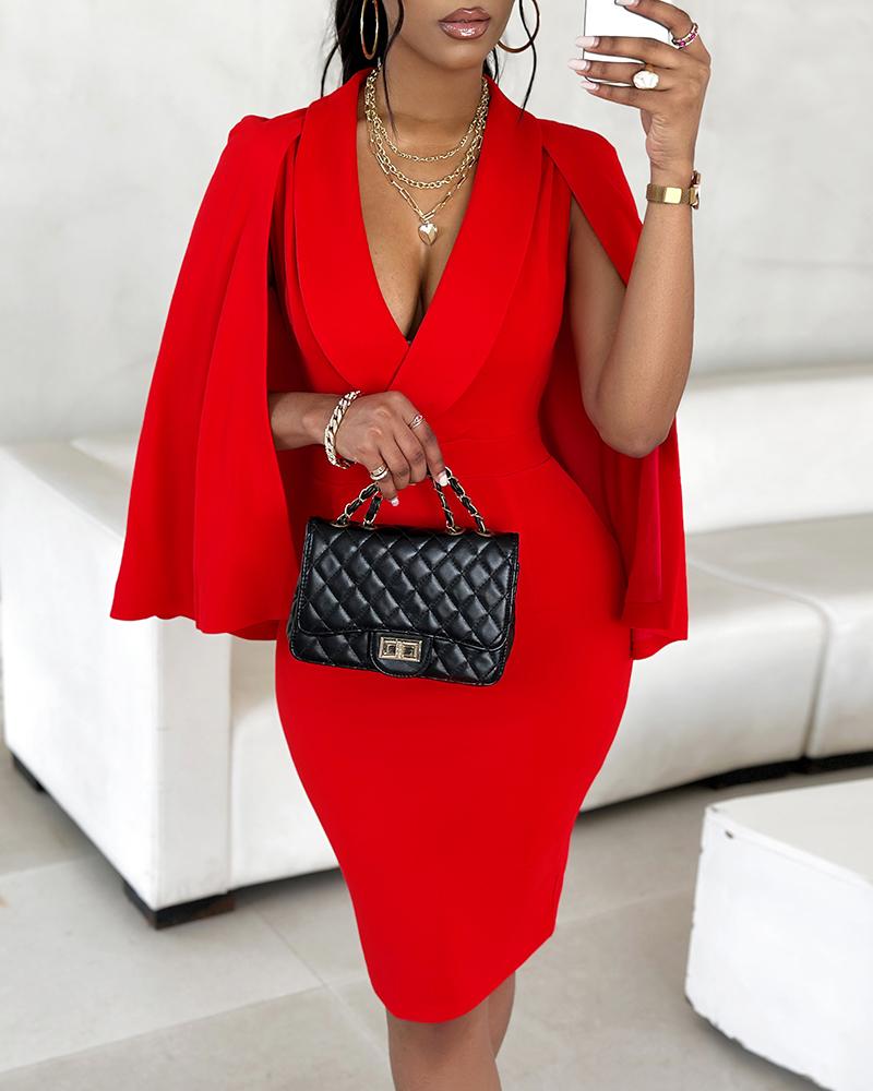 cape bodycon dress