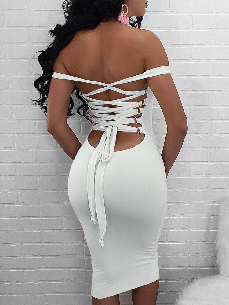 Sexy Bandage Strappy Back Bodycon Dress Online Discover Hottest Trend Fashion At