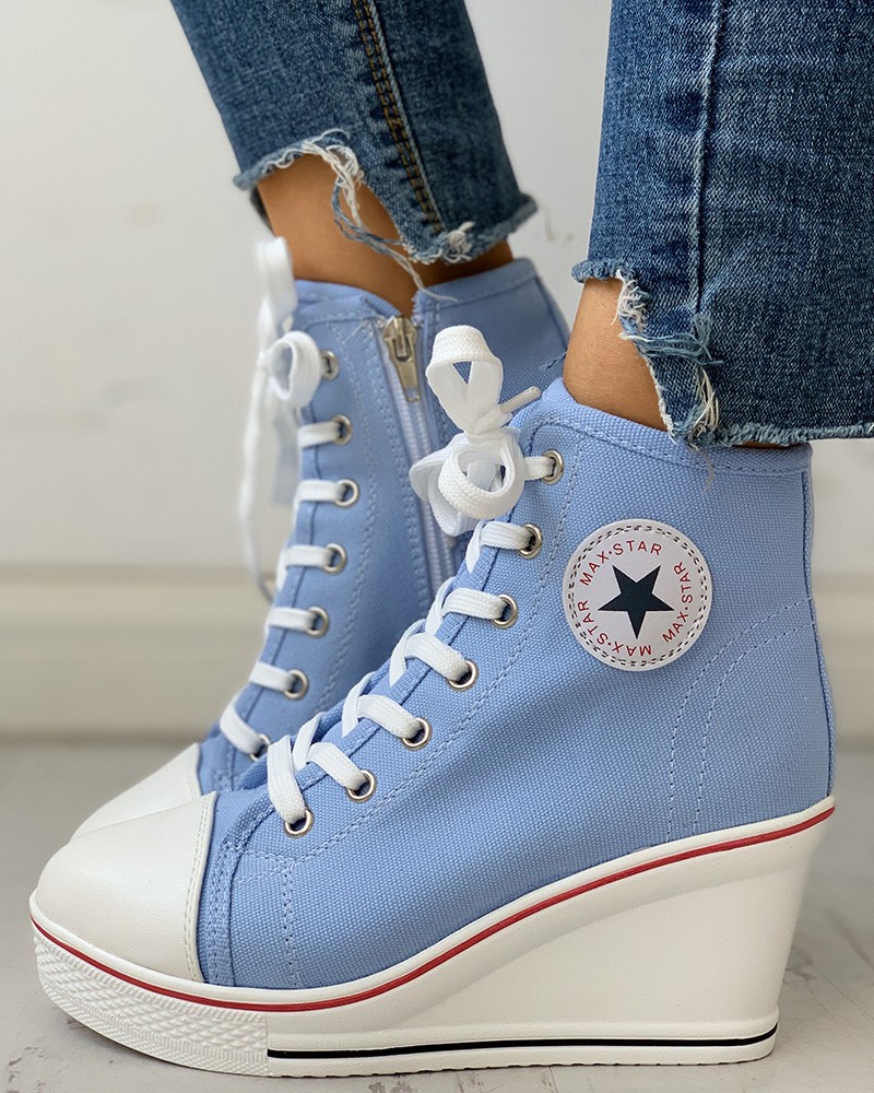 platform wedge sneakers