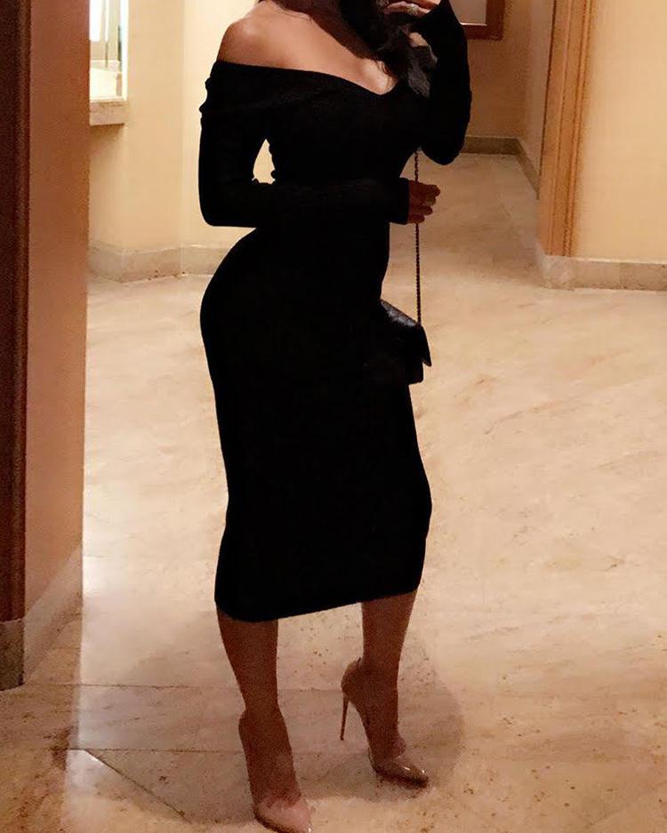 kimi scooped bodycon midi dress