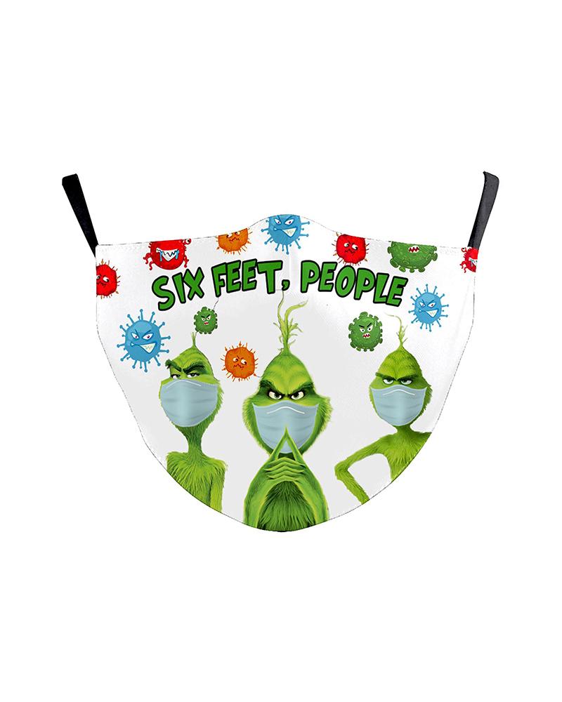 

Christmas Cartoon Print PM2.5 Filter Face Mask For Adult, Style7