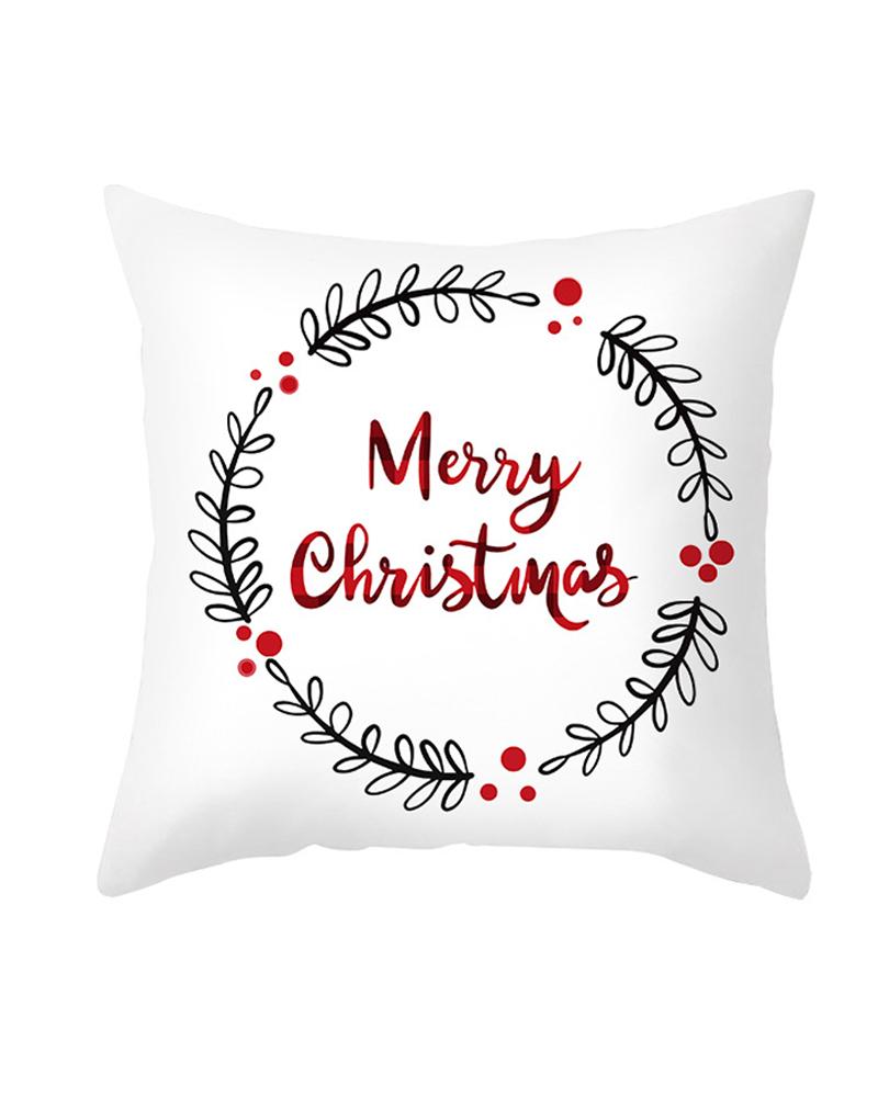 

Christmas Print Cushion Cover Without Filter, Style1