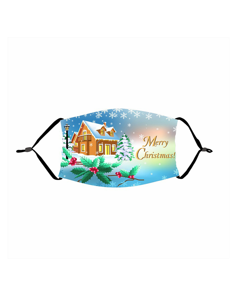 

Christmas Print PM 2.5 Face Mask For Kids, Style2